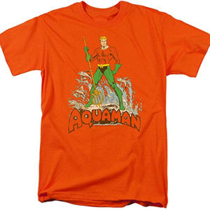 DC Comics Aquaman T-Shirt | Orange | 100% Cotton